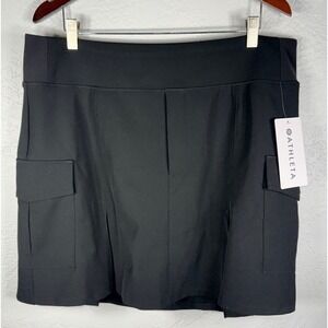 Athleta Endless Cargo Skort Black Size 16 NWT Breathable Quick Dry 818484-01-2